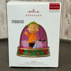 Hallmark Peanuts Linus Ornament Keepsake Requires Power Cord Untested
